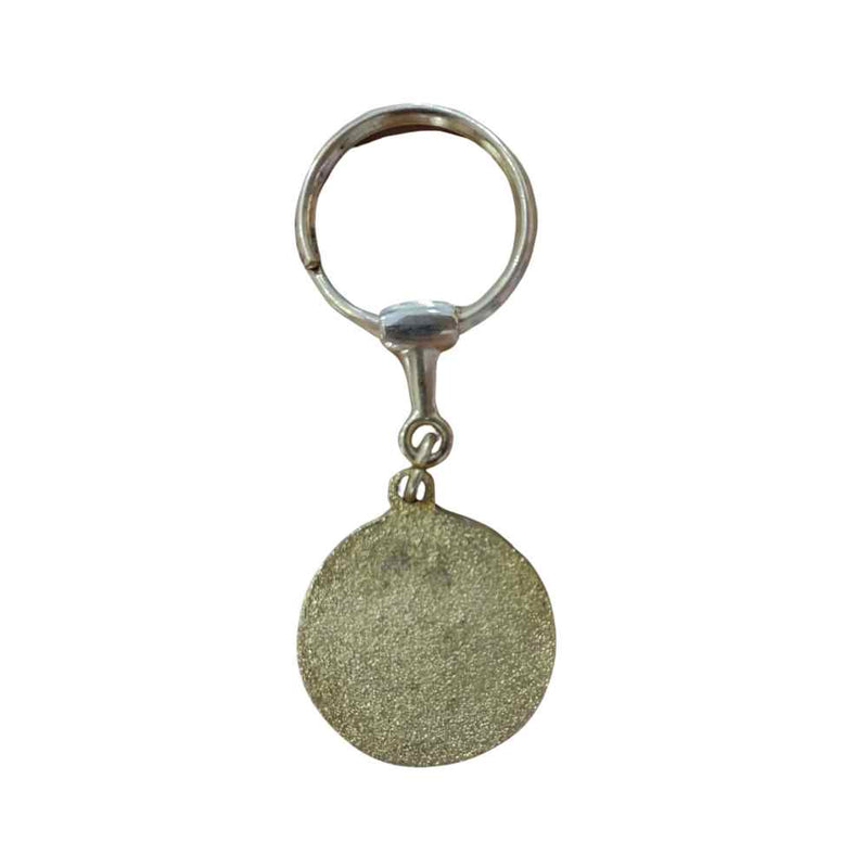 CHAVEIRO EM METAL REDONDO ROTA - CINZA E DOURADO