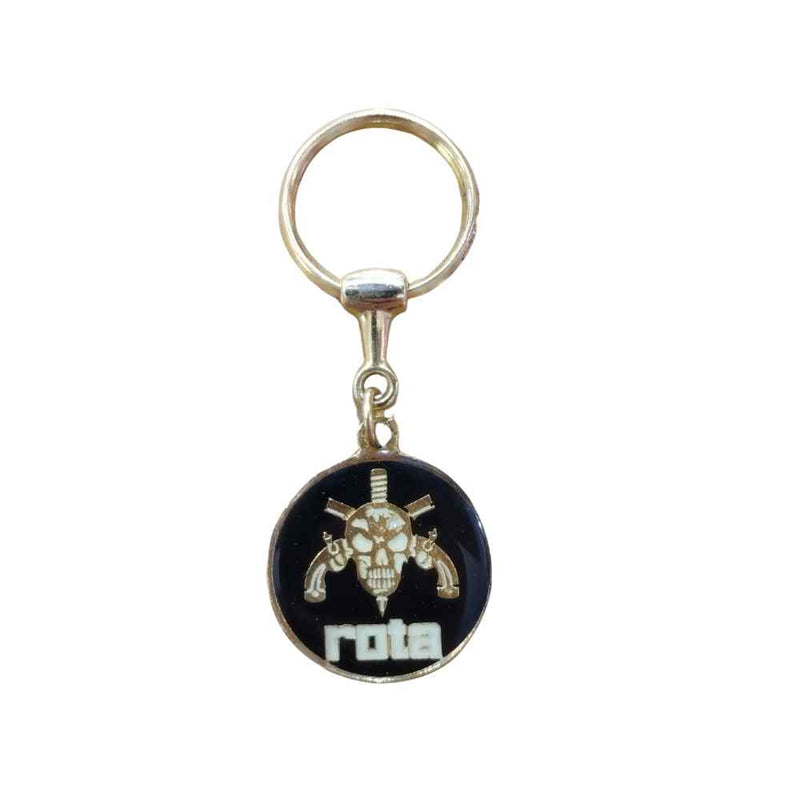 CHAVEIRO EM METAL REDONDO ROTA - PRETO E DOURADO
