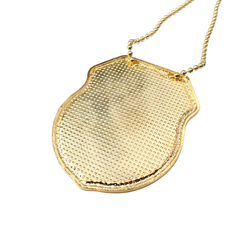 DISTINTIVO DELEGADO / SP DOURADO + SUPORTE  + CORRENTE