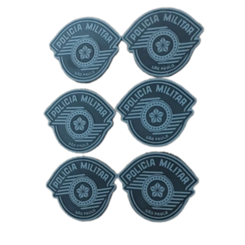 PATCH EMBORRACHADO BRASÃO PMESP NEGATIVO