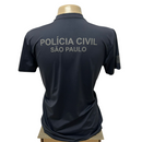 CAMISETA MANGA CURTA POLIAMIDA POLICIA CIVIL PRETA NEGATIVA