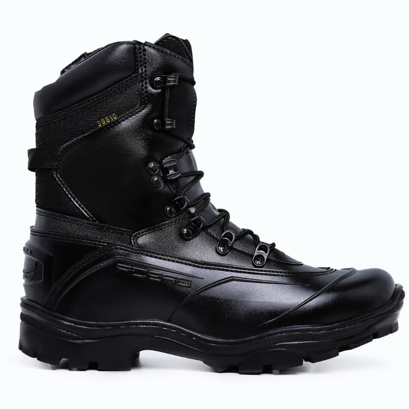 COTURNO COURO TIGER PRÓ C/ZIPER PRETO - ACERO