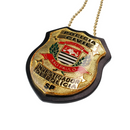 DISTINTIVO INVESTIGADOR / SP DOURADO + SUPORTE + CORRENTE