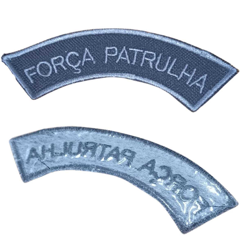 PATCH BORDADO LISTEL MANICACA FORÇA PATRULHA NEGATIVO - AUTOCOLANTE