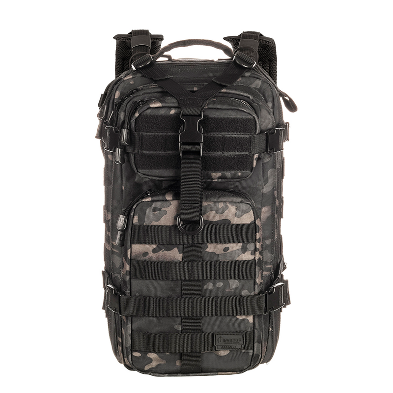 MOCHILA ASSAULT WARSKIN BLACK - INVICTUS - PRETO 30L