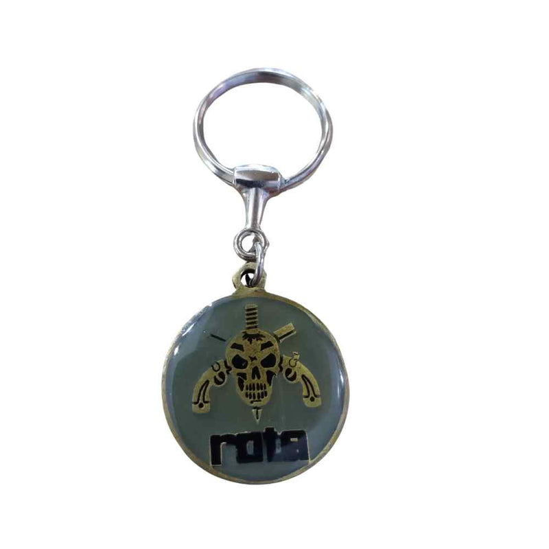 CHAVEIRO EM METAL REDONDO ROTA - CINZA, DOURADO E PRATA