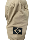 CAMISETA MANGA CURTA POLIAMIDA POLICIA CIVIL CAQUI NEGATIVA