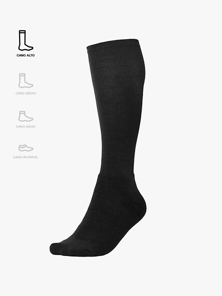 MEIA TÁTICA INVICTUS HIGH PRETO - CANO LONGO