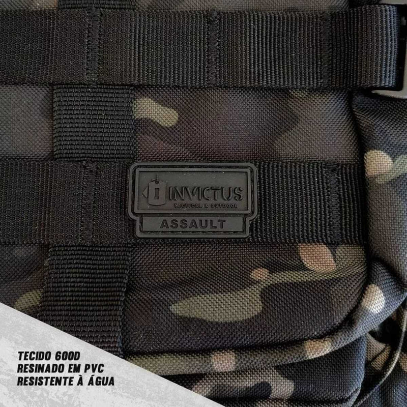 MOCHILA ASSAULT WARSKIN BLACK - INVICTUS - PRETO 30L