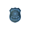 PATCH EMBORRACHADO BRASÃO POLICIA FEDERAL NEGATIVO